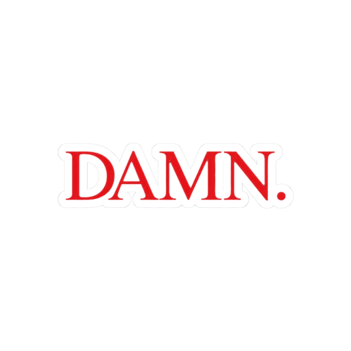 Kendrick Lamar DAMN Album Sticker | Bold Hip-Hop Vinyl Decal - alternate angle 3, merchandise