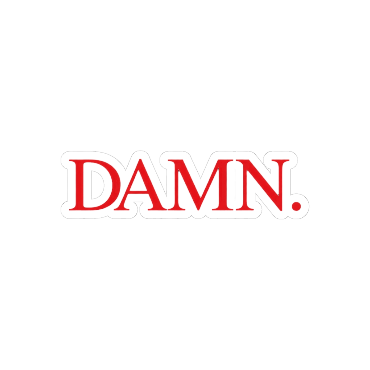 Kendrick Lamar DAMN Album Sticker | Bold Hip-Hop Vinyl Decal