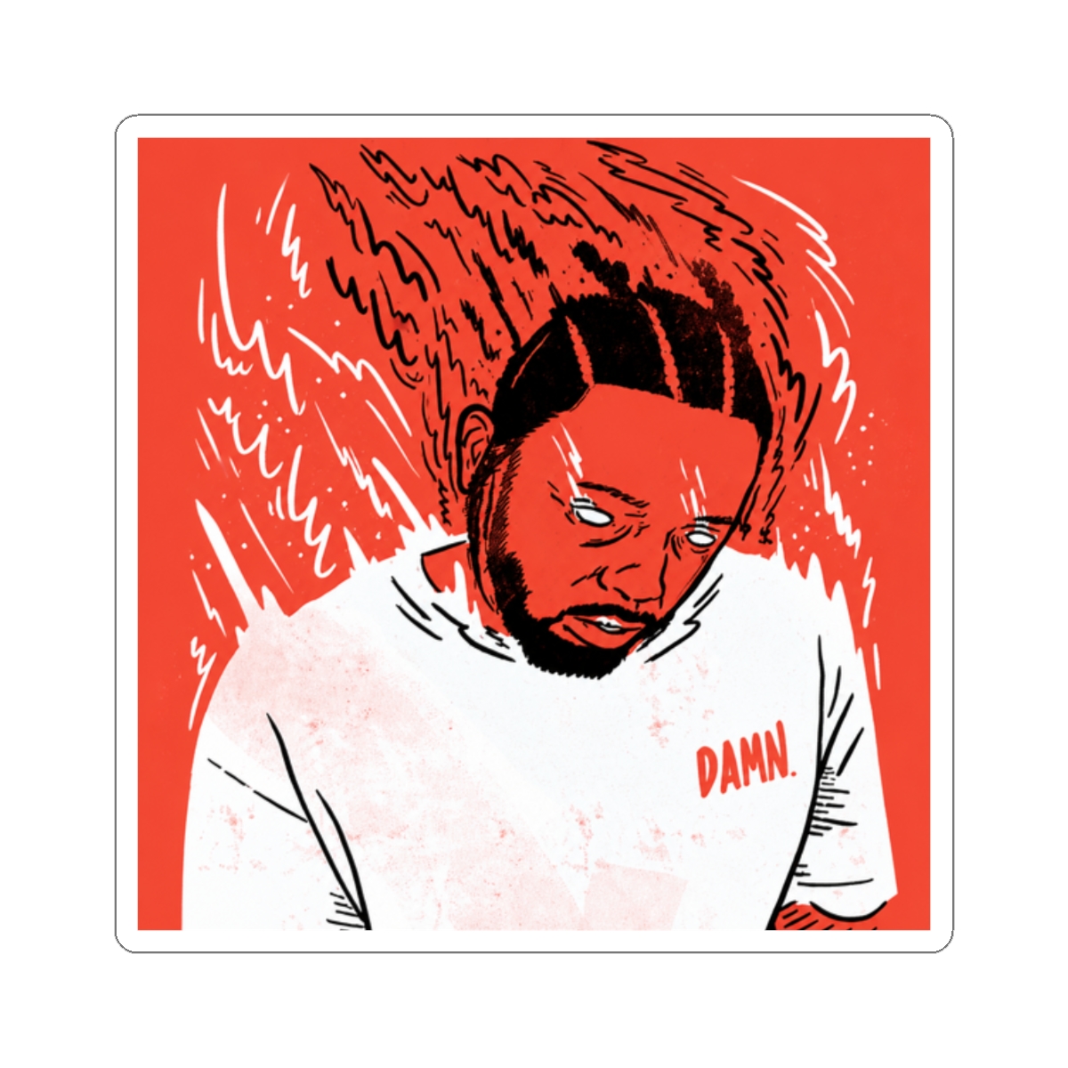 Kendrick DAMN Sticker | Kendrick Lamar - alternate angle 3, merchandise