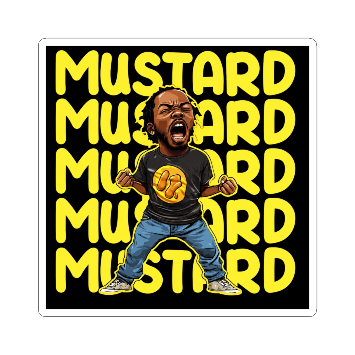 Kendrick Lamar Mustard Sticker