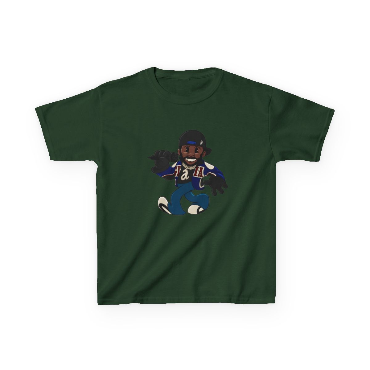 Kendrick Lamar Super Bowl Cuphead style Kids T-Shirt - alternate angle 2, merchandise