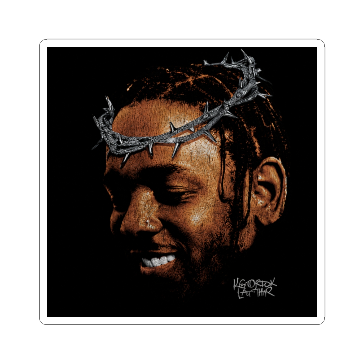 Kendrick Lamar Vintage Sticker - alternate angle 3, merchandise