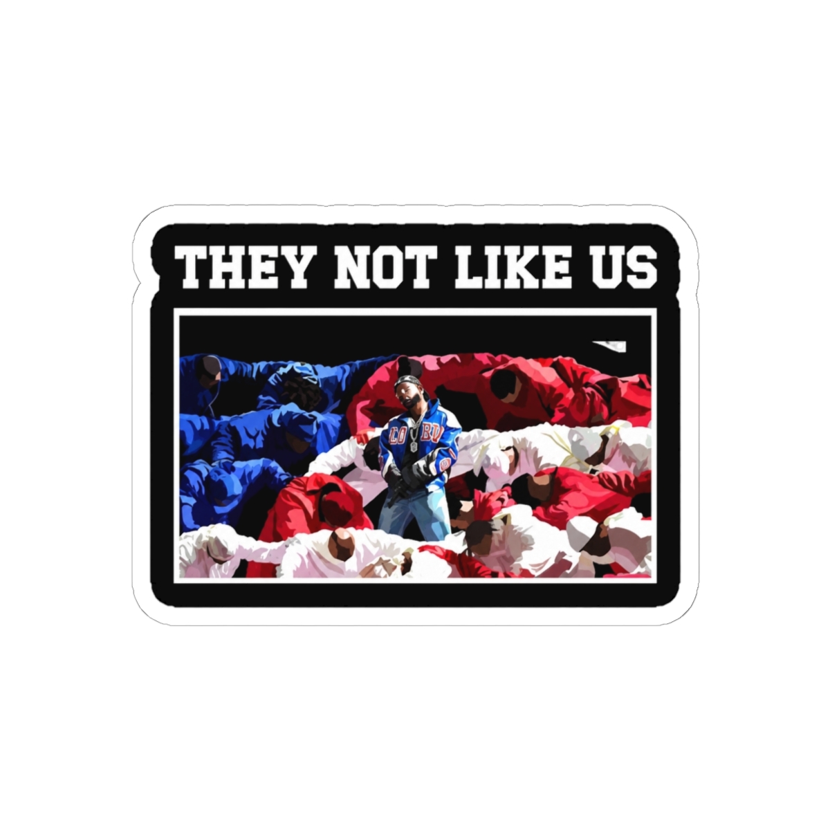 Kendrick Lamar Half TIme Super Bowl Vexel Art Sticker