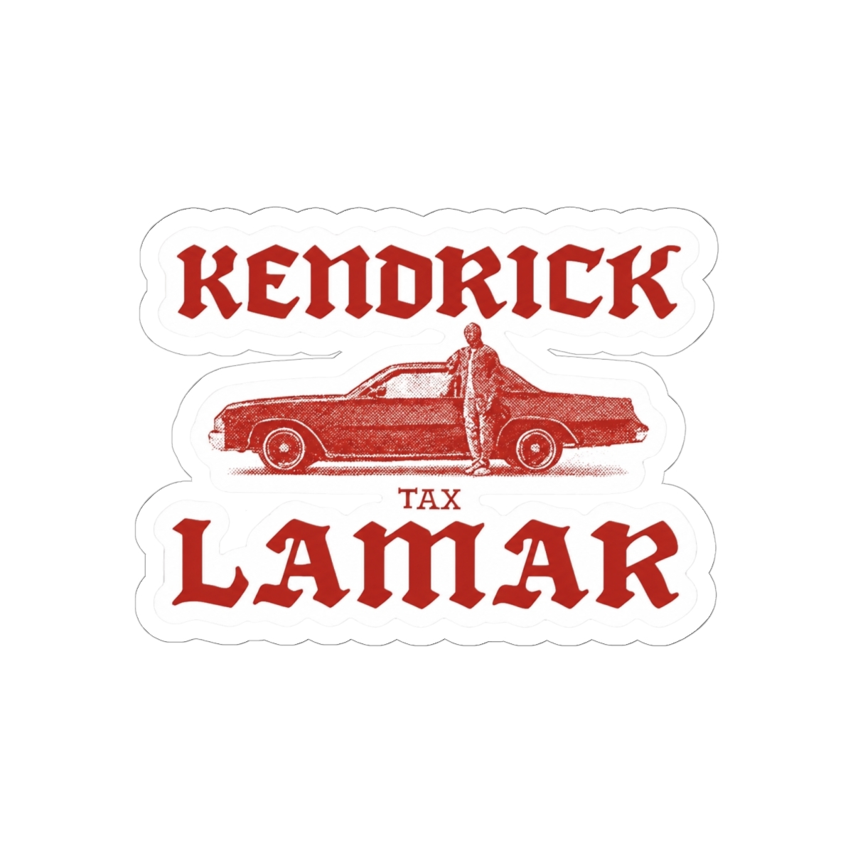 2 (Pieces) 3" and 5" Kendrick Tax Lamar Sticker, Waterproof Vinyl Decals for Many Purpose Like Cars, Trucks, Laptops, Phones, Windows and More | Kendrick Lamar